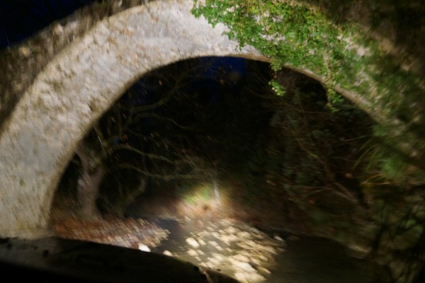 Τη νύχτα πια, πηγαίνοντας προς το δασικό χωριό Παπάδων, μετά από παράπονα μερικών μερικών για την "ευκολία" της διαδρομής, μπήκαμε σε ένα άγνωστο ρέμα, όπου μετά από 500 μέτρα κροκάλα, βρεθήκαμε σε αδιέξοδο και αναγκαστήκαμε να γυρίσουμε πίσω...